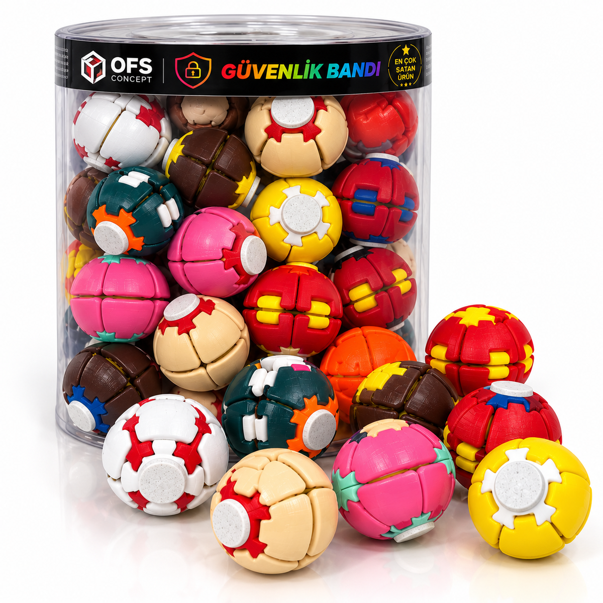 Spinball – Dönen Stres Topu - 12 Adet